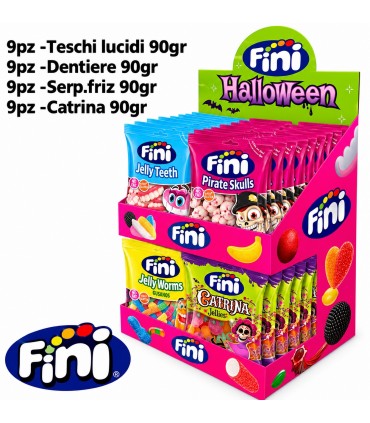 EXPO HALLOWEEN FINI CARAMELLE BUSTINA 90GR DA 36PZ. assortite