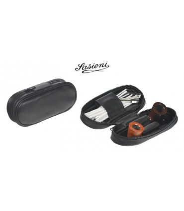 BAULETTO LUBINSKI SASIENI IN NAPPA SOFT NERA PER 2 PIPE IS907
