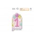 Biglietto CROMO COMPLEANNO 1 ANNO LEI CON GLITTER CONF. 6 PZ.