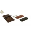 PORTATABACCO LUBINSKI AVVOLGIBILE PICCOLA CLASSICA IN NAPPA COLORE BROWN  I756