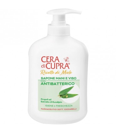 SAPONE MANI E VISO  CERA DI CUPRA CON ANTIBATTERICO DA 200ML