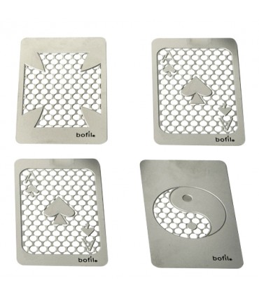 BOFIL GRINDER CARDS GRATTUGIA TASCABILE DA 0.3MM IN ACCIAIO INOX CONF. DA 20 PZ.