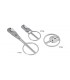 forbice LUBINSKI tagliasigari IN ACCIAIO inox fancy rotonda con scatola REGALO IN PLASTICA DURA  FT53