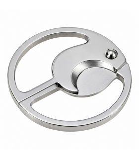 forbice LUBINSKI tagliasigari IN ACCIAIO inox fancy rotonda con scatola REGALO IN PLASTICA DURA  FT53