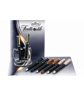 EXPO KIT BAGUTTA 8 PENNE REGALO ( 4 SFERE E 4 ROLLER ) TRATTO DI STILE BICOLORE IN 4 COLORI HK6030