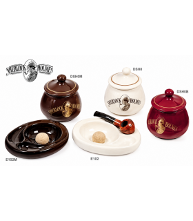 VASO TABACCO BOMBATO SHERLOCK HOLMES LUBINSKI IN CERAMICA MARRONE  DSH0M