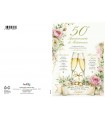 Biglietto Marpimar ANNIVERSARIO MATRIMONIO 50° CON FOIL ORO  conf. 12 pz. assortiti