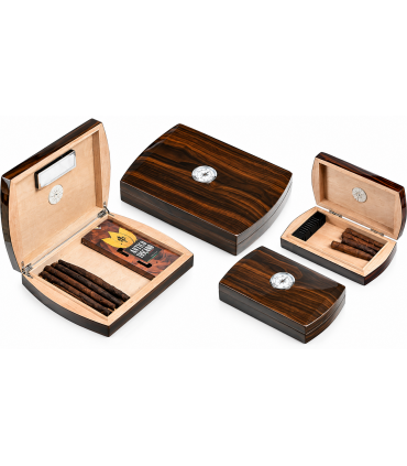 HUMIDOR DA VIAGGIO LUBINSKI IN NOCE “PRISMA” GRANDE LUC. Q190