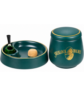 BATTIPIPA CON POGGIA 1 PIPA SHERLOCK HOLMES LUBINSKI – LINEA ACCESSORI CERAMICA  VERDE MAT  E105VO