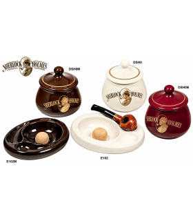 BATTIPIPA CON POGGIA 2 PIPE SHERLOCK HOLMES LUBINSKI – LINEA ACCESSORI CERAMICA T.MORO  E102M