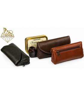 BORSA PORTATABACCO LUBINSKI 1 PIPA – CON CALAMITA COLORE COGNAC I709