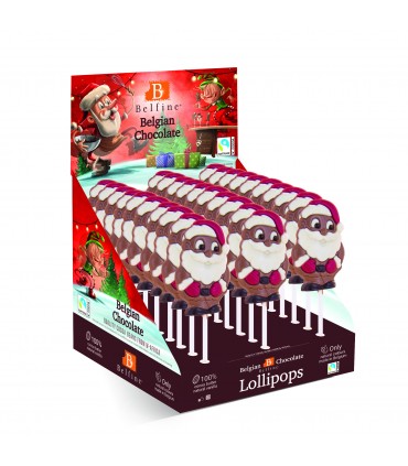 LECCA LECCA SANTA CLAUS DI CIOCCOLATA BELFINE DA 25g EXPO DA 30PZ.