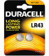 Pila Duracell a Bottone LR43 conf. 10 blister da 2 pz