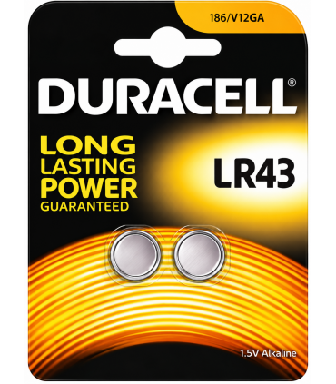 Pila Duracell a Bottone LR43 conf. 10 blister da 2 pz