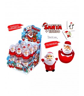 SANTA TATTO CARAMELLA ALLA FRUTTA CON GADGET E TATOO NATALIZIO INCLUSO DA 5GR CONF.18PZ.