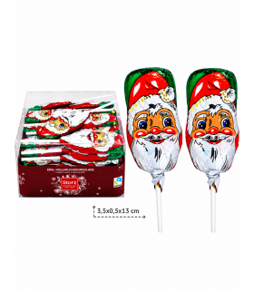 LOLLI CHOCO BASTONCINI DI CIOCCOLATO AL LATTE A FORMA DI  BABBO NATALE DA 15GR CONF.50PZ.