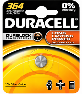 Pila Duracell a bottone 364  conf. da 10 blister