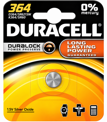 Pila Duracell a bottone 364  conf. da 10 blister