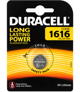 Pila Duracell a bottone 1616  conf. da 10 blister