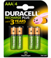 Pile Duracell ministilo Ricaricabili 4 pz. 750 mAh