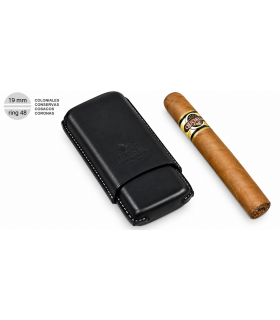 PORTASIGARI LUBINSKI quadro IN cuoio PER 3 PZ. Corona COLORE nero 19 x 140 mm MB291403N