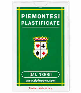 Carte Regionali Piemontesi pro Dal Negro in Plastica mazzo da 36 carte astuccio verde
