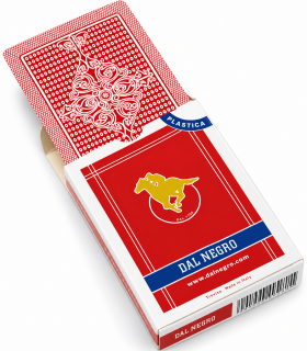 Poker San Siro Dal Negro  in plastica Mazzo Rosso