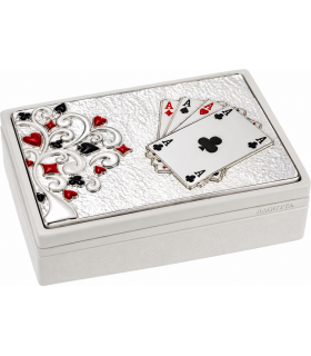 SCATOLA PORTACARTE BAGUTTA MAZZO DOPPIO INCLUSO CON COPERCHIO DECORATO E SCATOLA DA REGALO 2238-05