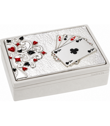SCATOLA PORTACARTE BAGUTTA MAZZO DOPPIO INCLUSO CON COPERCHIO DECORATO E SCATOLA DA REGALO 2238-05
