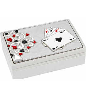 SCATOLA PORTACARTE BAGUTTA MAZZO DOPPIO  INCLUSO CON COPERCHIO DECORATO E SCATOLA DA REGALO 2238-06
