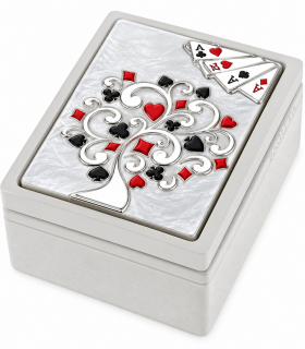 SCATOLA PORTACARTE BAGUTTA MAZZO SINGOLO INCLUSO CON COPERCHIO DECORATO E SCATOLA DA REGALO  2238-02