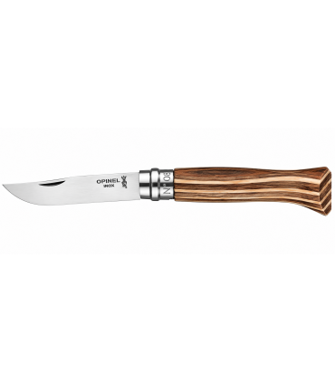 Coltello Chiudibile e Tascabile OPINEL con manico in Legno Di Betulla e Lama in acciaio inox da 8.5 cm. con scatola regalo