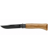 Coltello Chiudibile e Tascabile OPINEL manico in Legno Di Rovere Lama acciaio inox finitura Black da 8.5 cm. con astuccio regalo