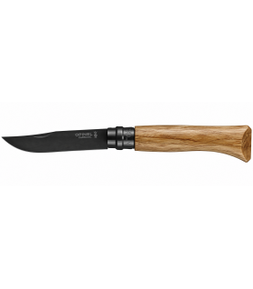 Coltello Chiudibile e Tascabile OPINEL manico in Legno Di Rovere Lama acciaio inox finitura Black da 8.5 cm. con astuccio regalo