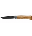 Coltello Chiudibile e Tascabile OPINEL manico in Legno Di Rovere Lama acciaio inox finitura Black da 8.5 cm. con astuccio regalo