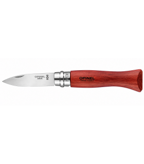 Coltello Chiudibile e Tascabile OPINEL da Ostrica con manico in Legno Di Padouk e Lama in acciaio inox da 6.5 cm.