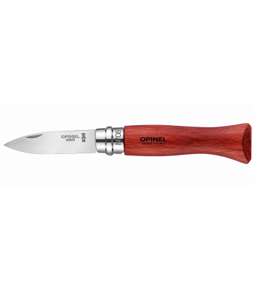 Coltello Chiudibile e Tascabile OPINEL da Ostrica con manico in Legno Di Padouk e Lama in acciaio inox da 6.5 cm.