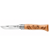 Coltello Chiudibile e Tascabile OPINEL con manico in Legno Di Faggio con incisione al laser e Lama in acciaio inox da 8,5 cm.