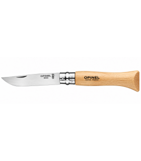 Coltello Chiudibile e Tascabile OPINEL con manico in Legno di Faggio e Lama in acciaio al carbonio da 10 cm.