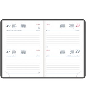 Agenda Bigiornaliera 2027 mis.7x10 Mod. Madrid DISPONIBILE IN 2 COLORI (ROSSO-BLU)