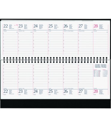 Planning da Tavolo Settimanale 2027 mis.29.8x10.5 Mod. Vertigo DISPONIBILE IN 2 COLORI (rosso-BLU)