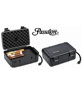TRAVEL lubinski HUMIDOR PASSATORE  per 12-18 SIGARI  colore nero qa110