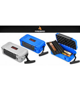 TRAVEL lubinski HUMIDOR FIREBIRD   per 10 SIGARI  colore BLU  QZF004