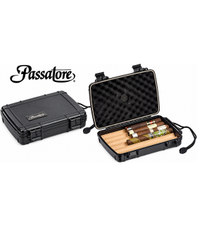 TRAVEL lubinski HUMIDOR PASSATORE per 6 SIGARI colore nero qa105