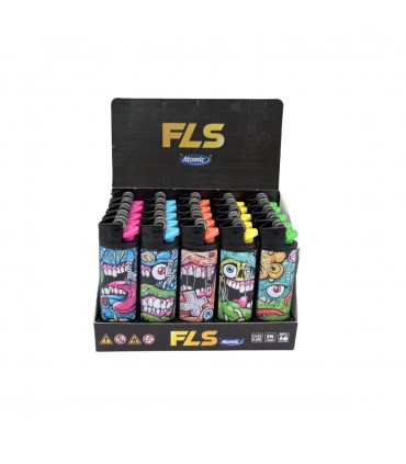 ACCENDINO A PIETRINA ATOMIC FLS DESIGN CREATURE CONF.25 PZ. ASSORTITI CON 5 GRAFICHE