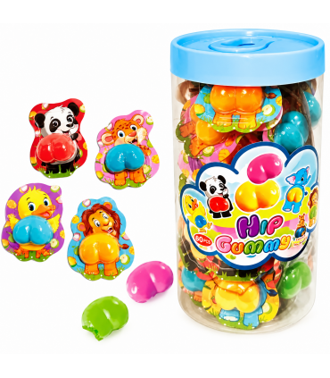 HIP GUMMY CARAMELLE GOMMOSE AL GUSTO FRUTTA ASSORTITE DA  7GR. CONF. 60PZ.