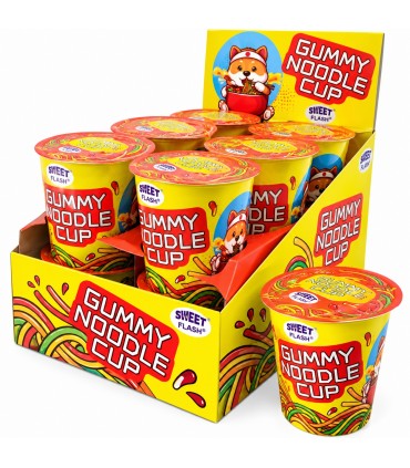 GUMMY NOODLE CUP CARAMELLE GOMMOSE A FORMA DI NOODLES DA 63GR CONF.12PZ