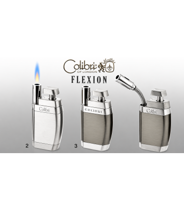 ACCENDINO LUBINSKI COLIBRI FLEXION PIEZO PER PIPA COLORE ARGENTO SATINATO E LUCIDO  WZP95.2