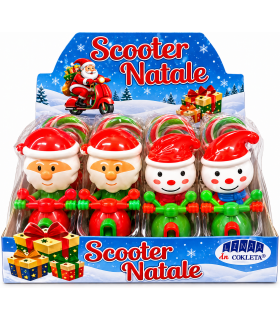 SCOOTER NATALE CARAMELLE NATALIZIE ASSORTITE AL GUSTO FRUTTA  DA 12GR CONF.12PZ