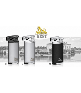 accendino pipa Lubinski Kent piezo nero cromo con pigino mod. b  w240b